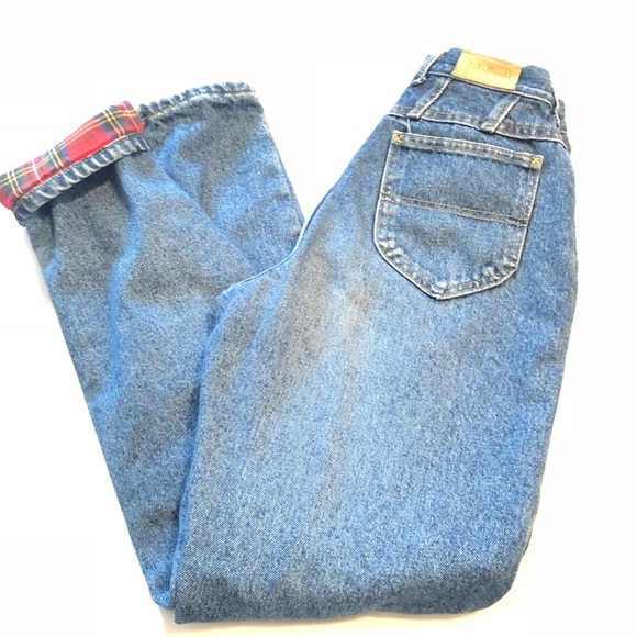ll bean lined jeans womens